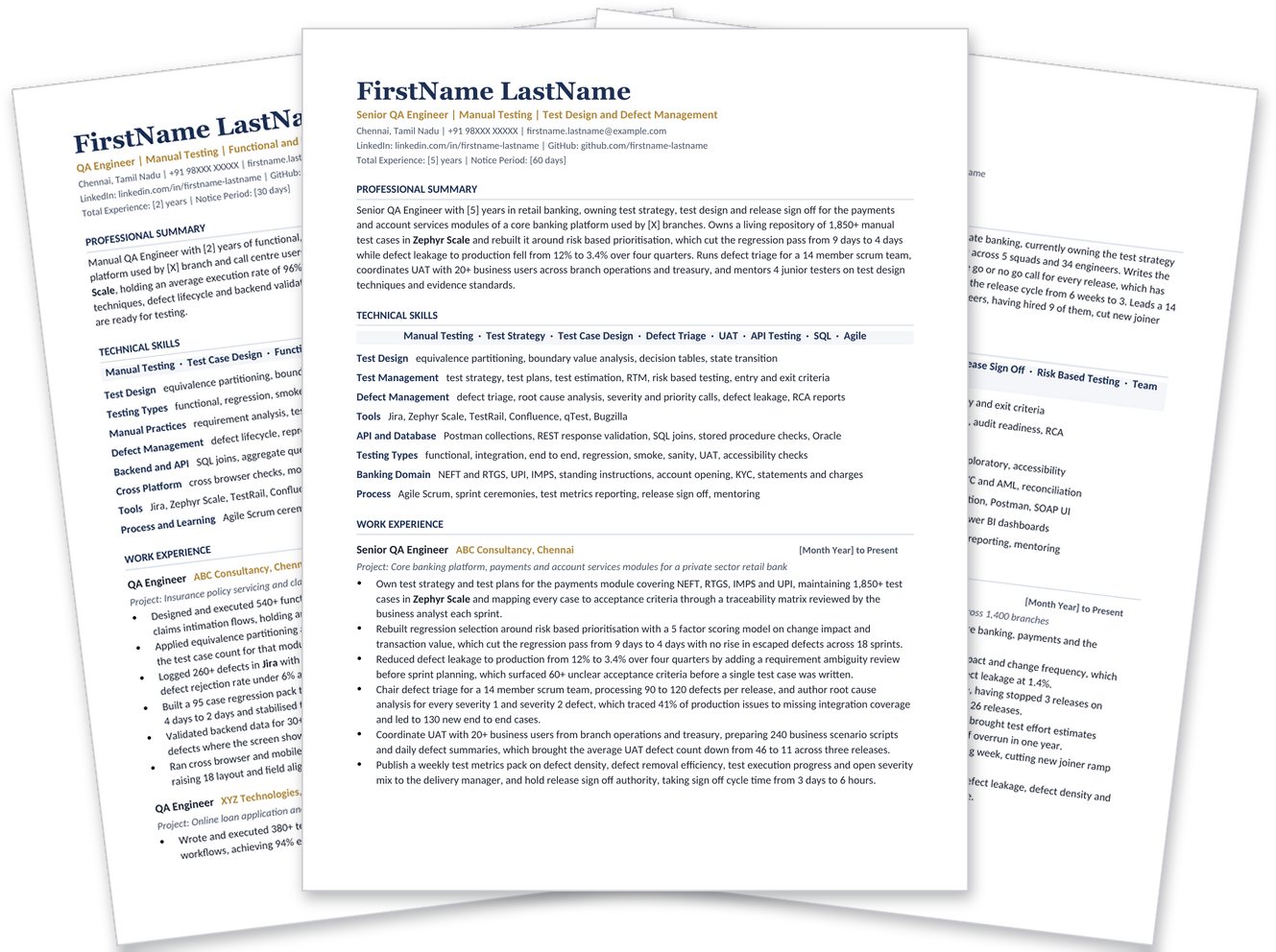 3. Manual Testing Resume, the document